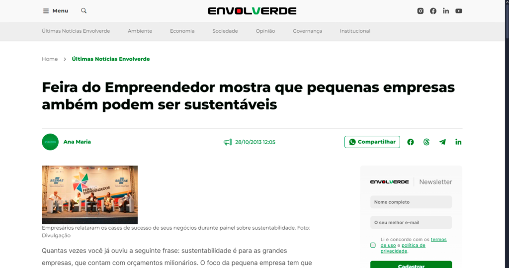 Feira do Empreendedor mostra que pequenas empresas também podem ser sustentáveis